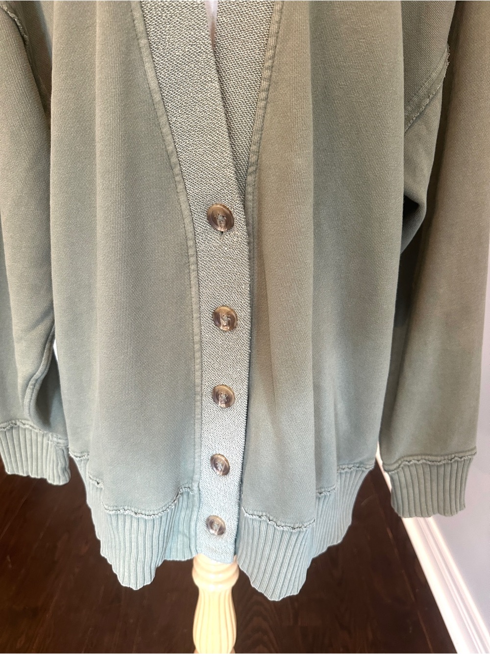 Aerie Sage Green Oversized Cardigan Size Large - Picture 5 of 9